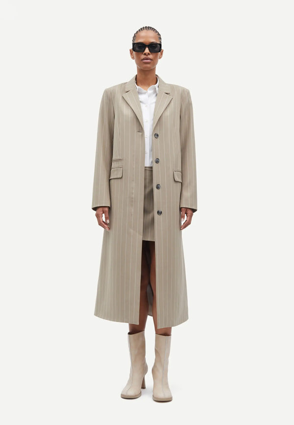 Safallon coat | Greige Stripes