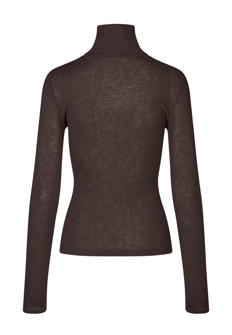 Sasonnet Rollkragen Longsleeve | Chocolate Torte