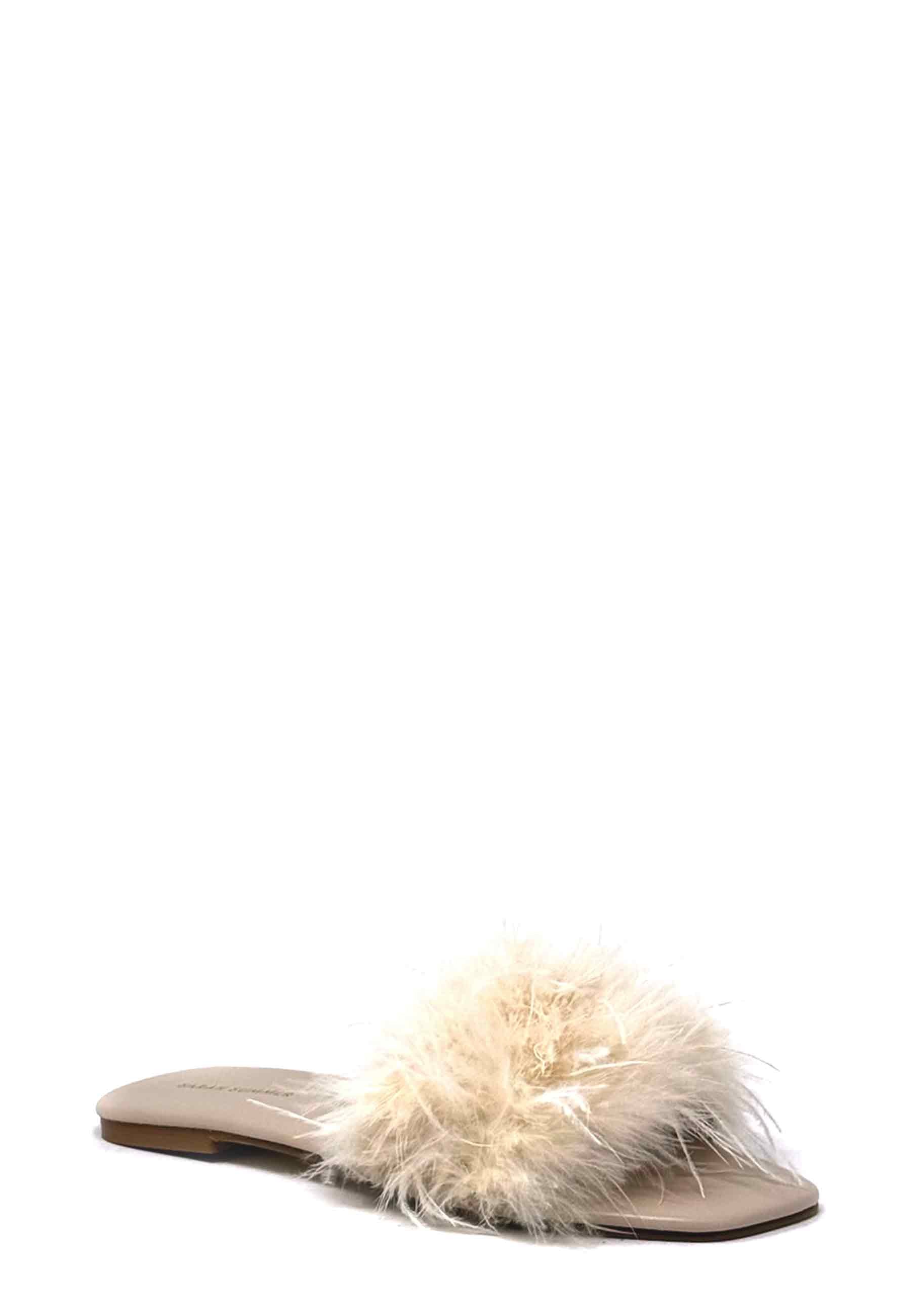 13084 Feder Pantolette | Offwhite