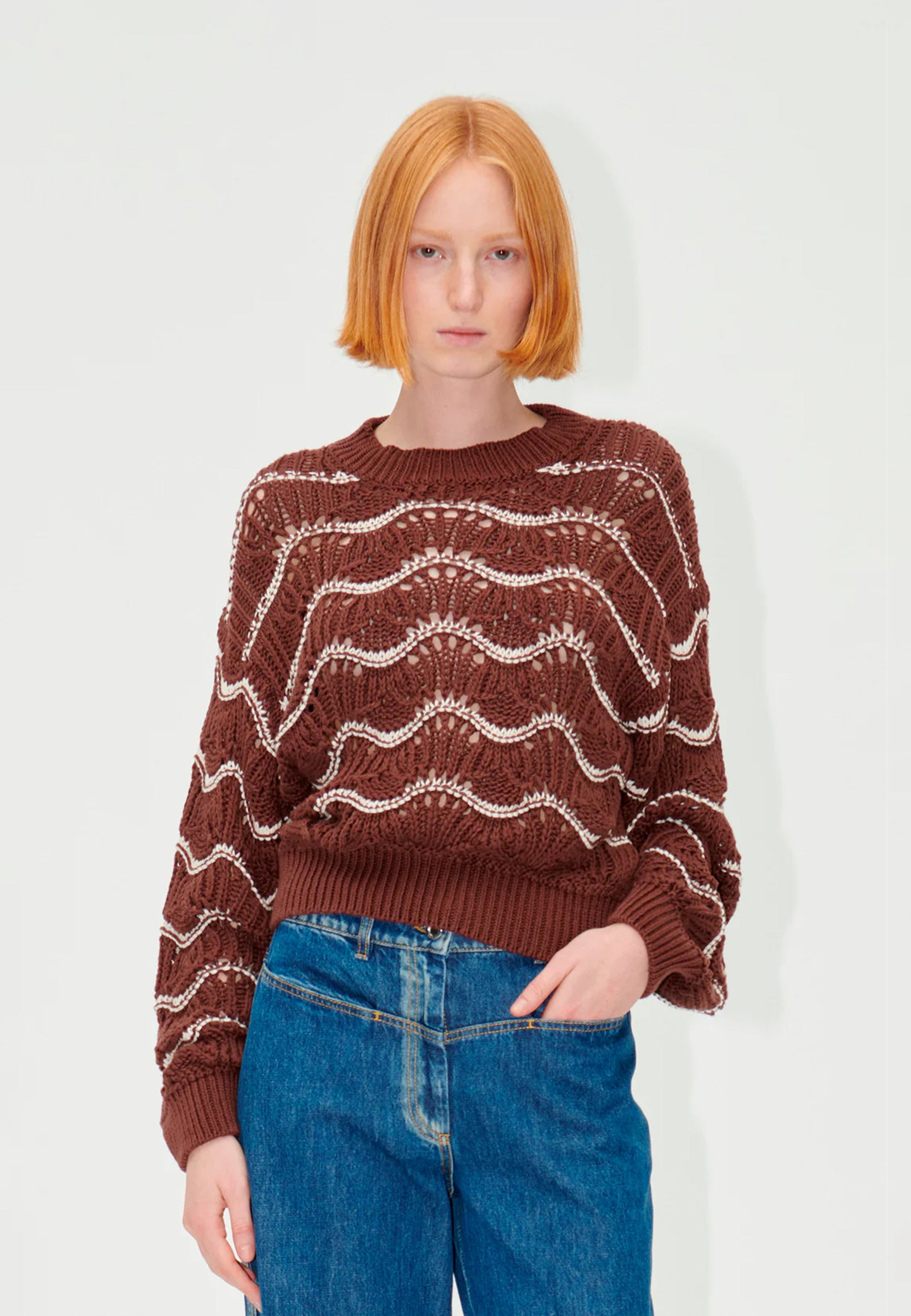Dirch Pullover | Cream Waves