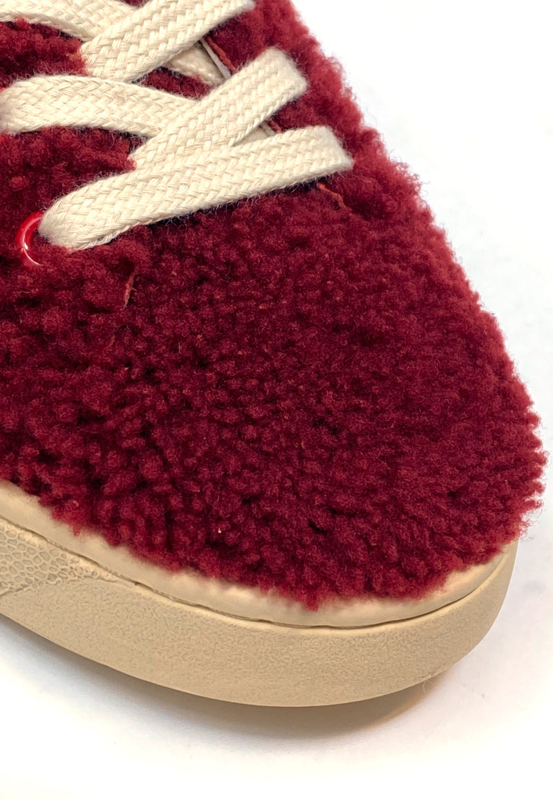 Smash Fur Sneakers | Burgundy