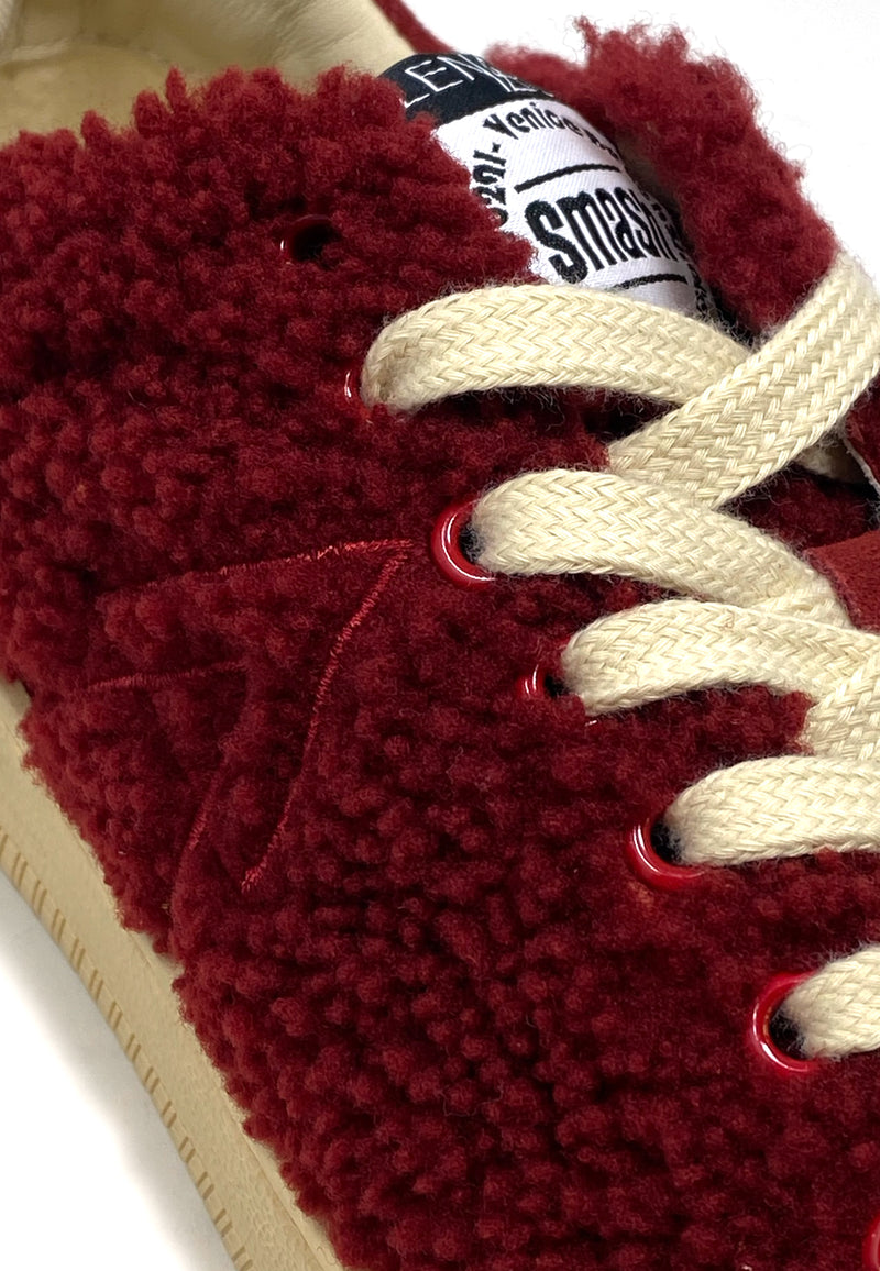 Smash Fur Sneakers | Burgundy