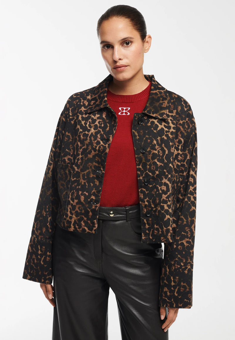 Daria Jeansjacke | Leopard