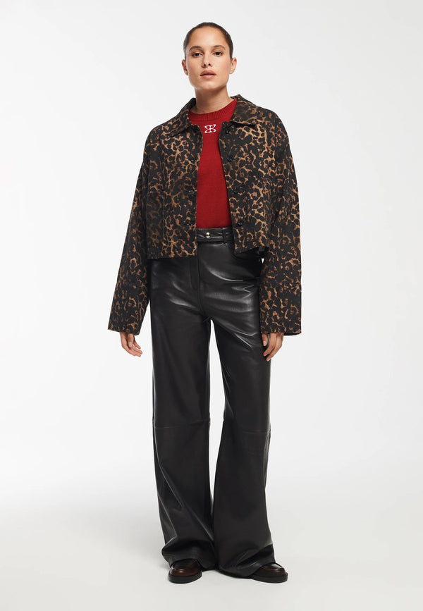 Daria Jeansjacke | Leopard