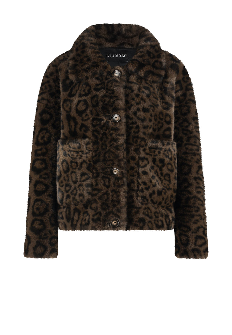 Faje Faux Fur Jacke | Leopard