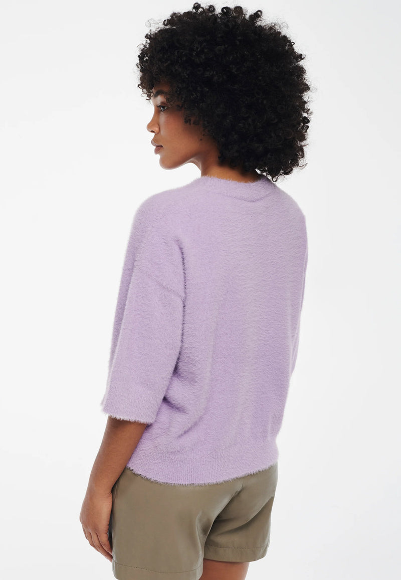 Isidre Fluffy Pullover | Iris Purple