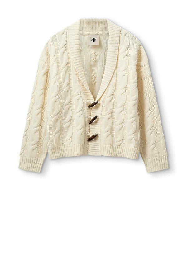 Como Cable Cardigan | Ivory