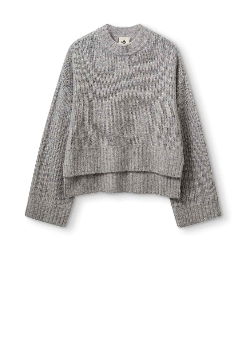 Margrethe Slit Pullover | Smoke