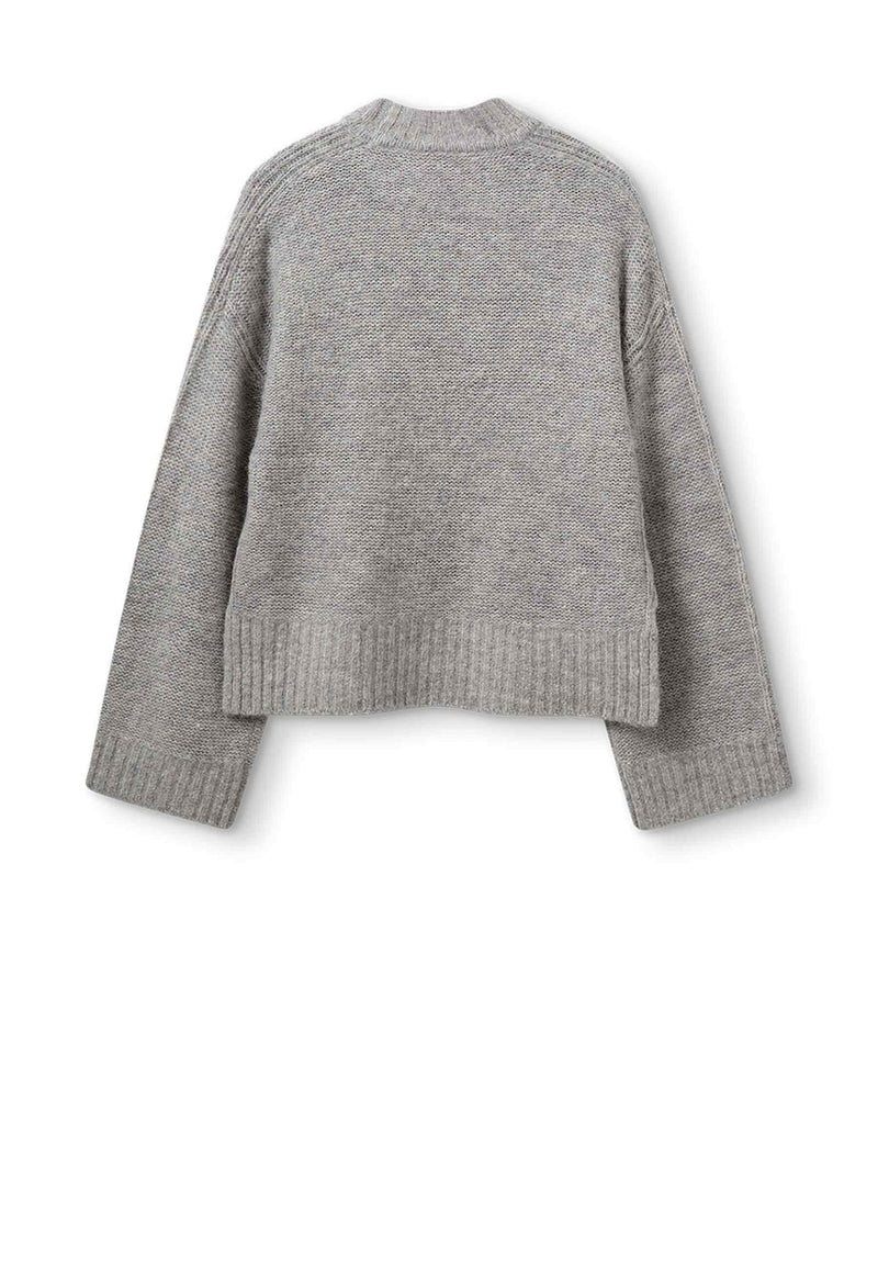 Margrethe Slit Sweater | Smoke