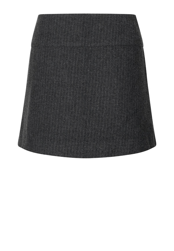 postage mini skirt | Pinstriped Gray Melange