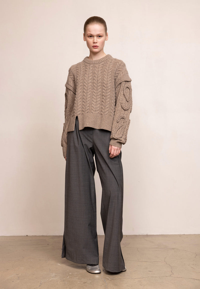 Canada Cable Knit Jumper | Hazelnut