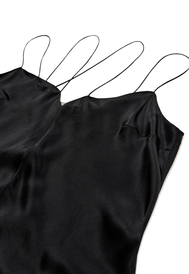 Catania slip dress | Black