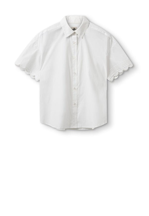 Cyprus Scallop Blouse | White