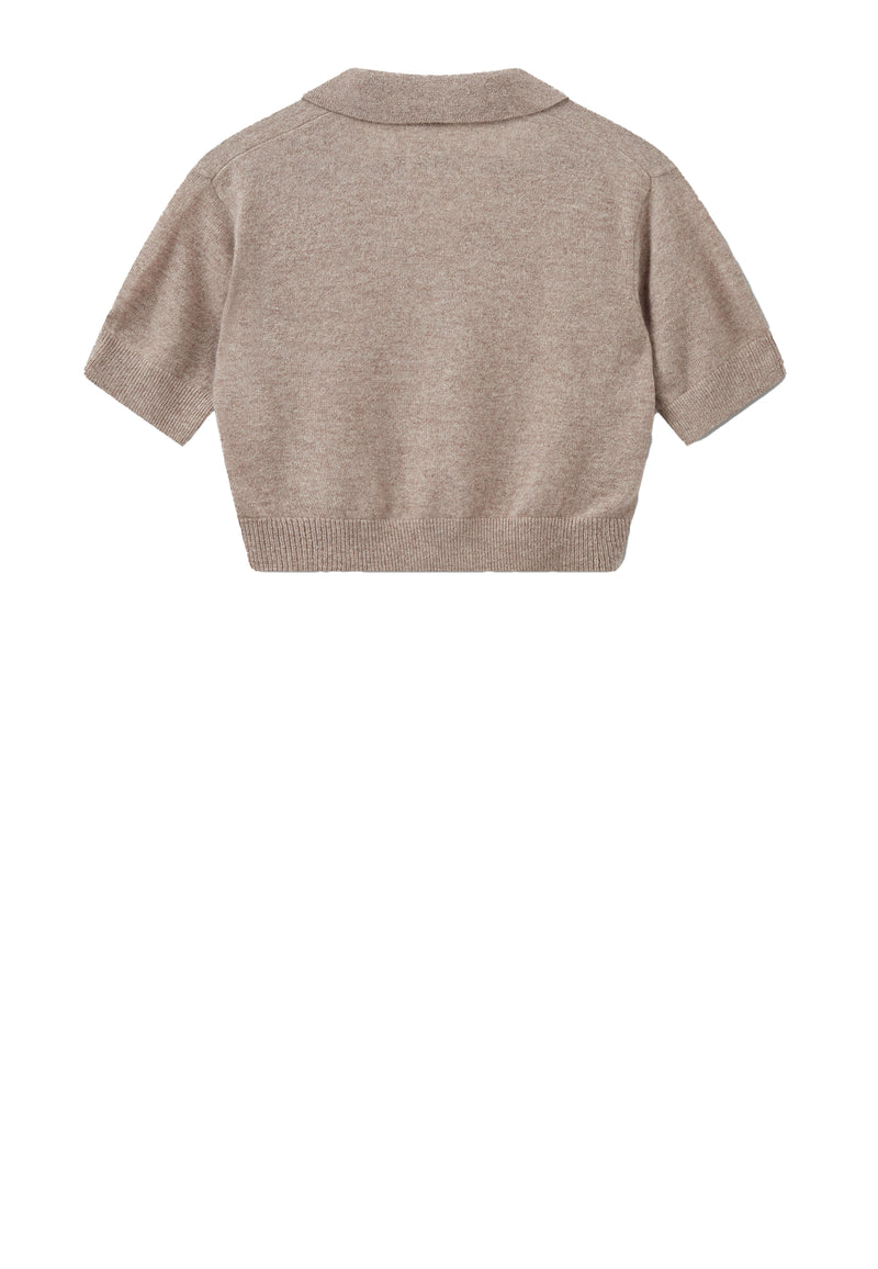Piemonte Cropped T-Shirt | Grey