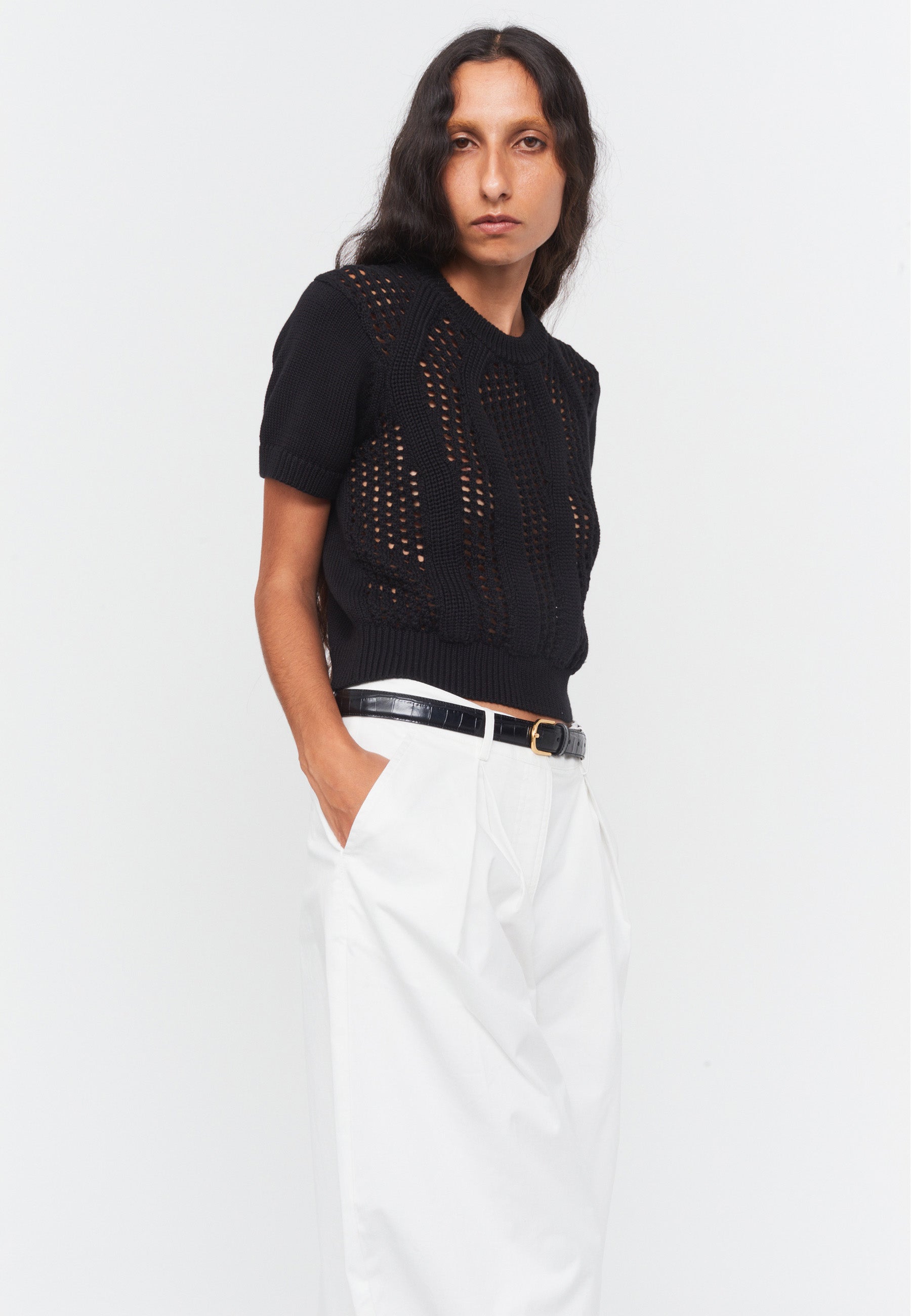 Tomorrow Knit T-Shirt | Black