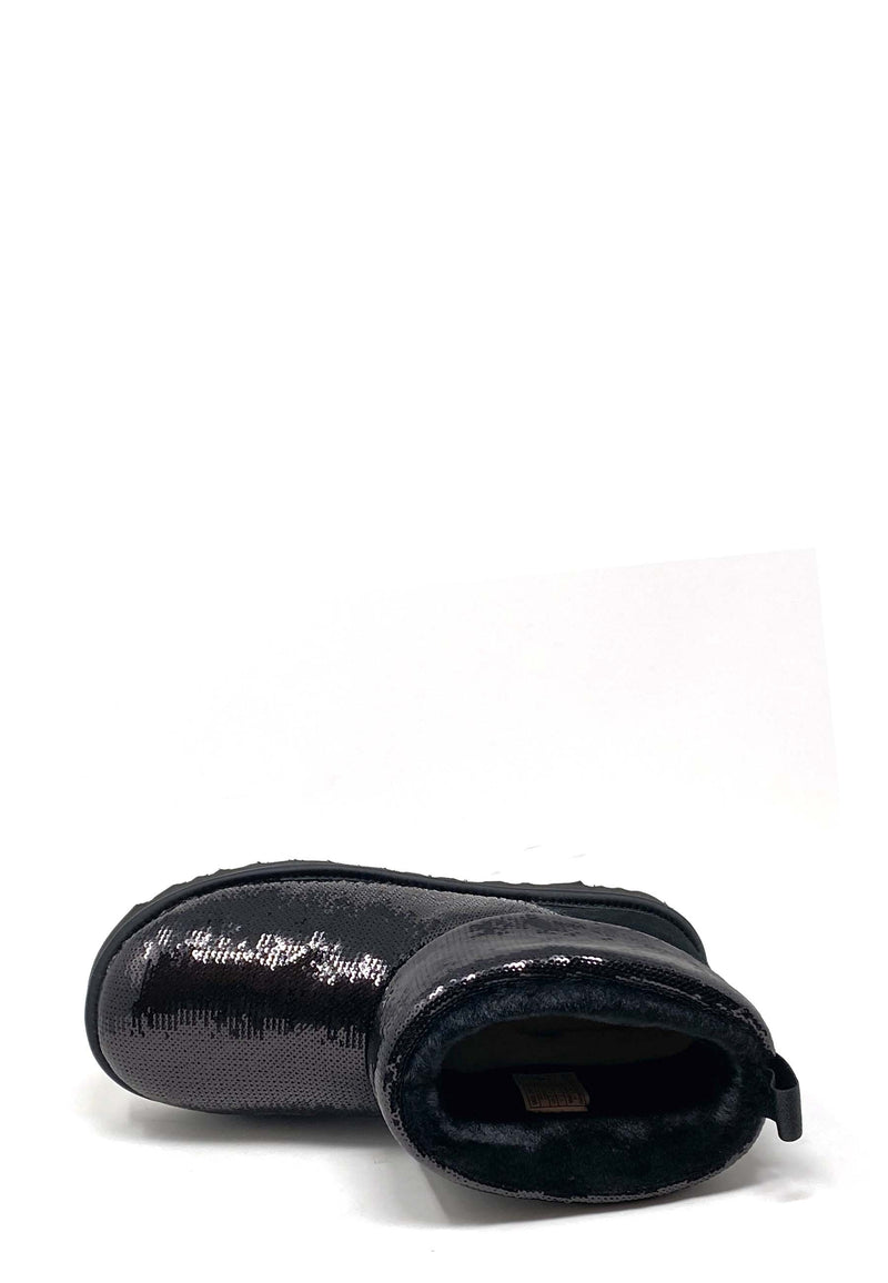 Classic Mini Boot | Black Mirror Ball
