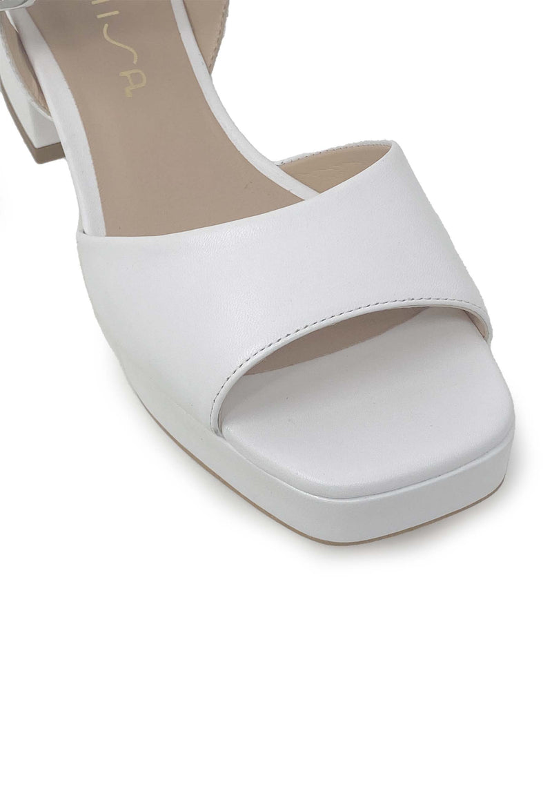 Ney high heel sandal | White