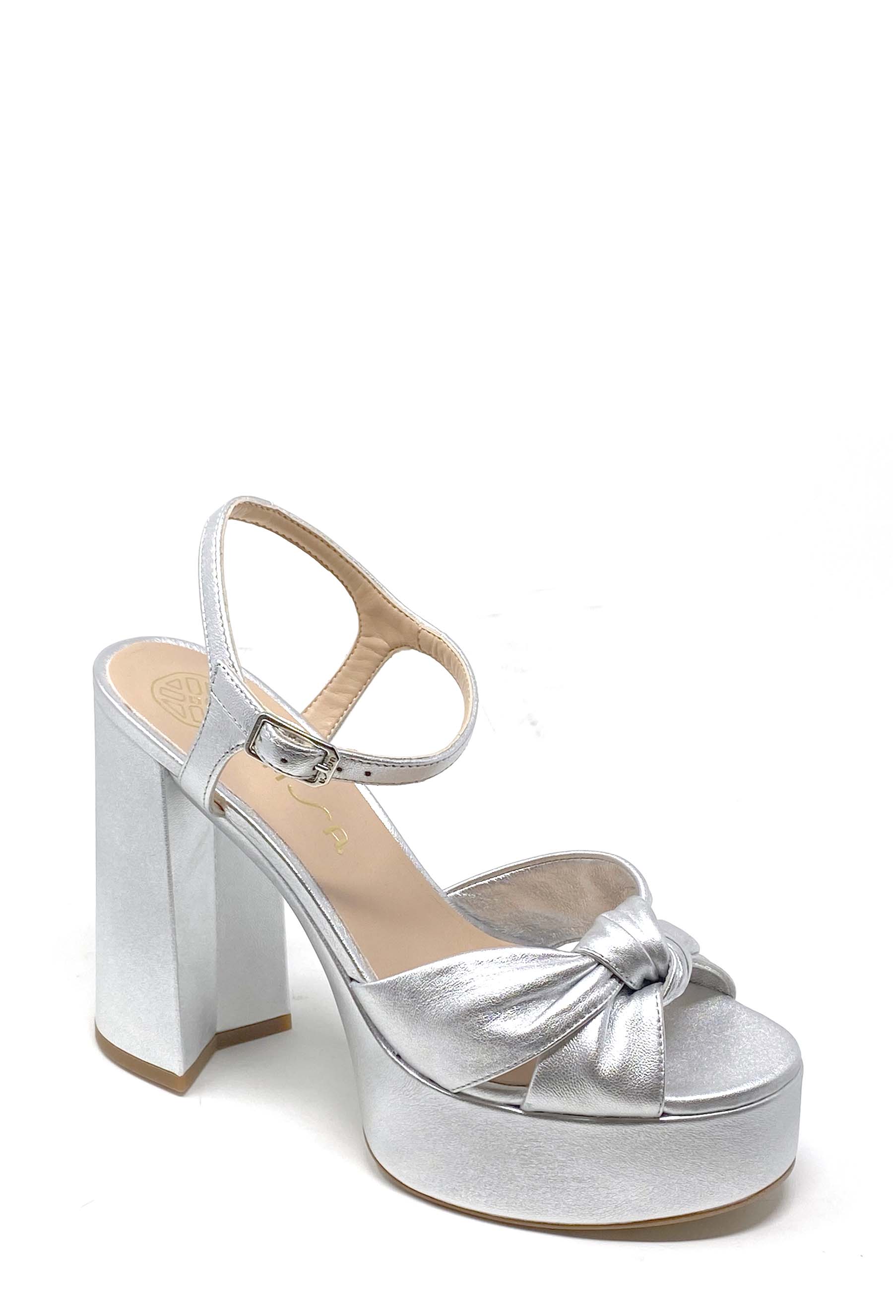 Venza high heel sandal | Silver