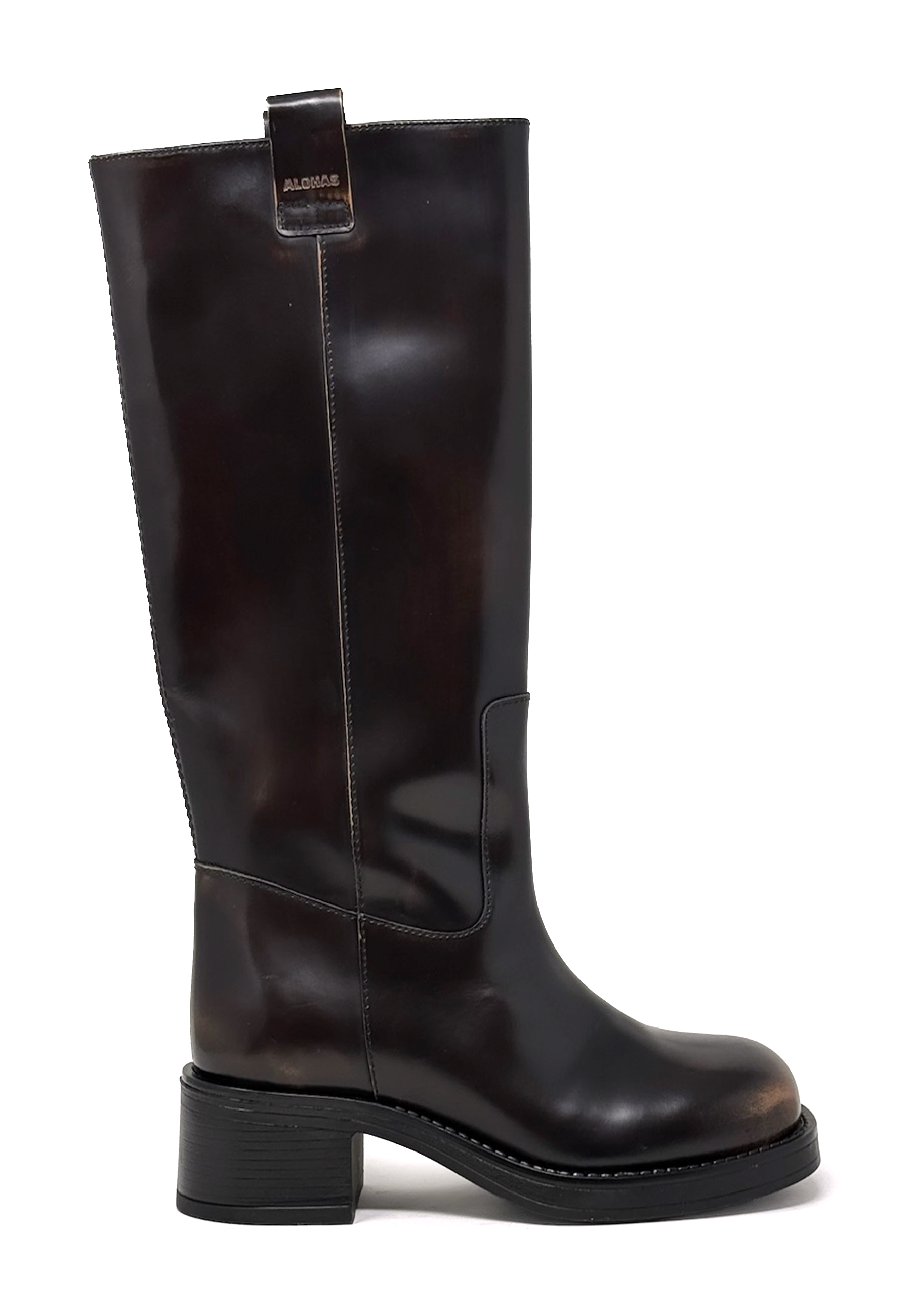 Sajan Langschaft Boot | Vintage Effect Brown