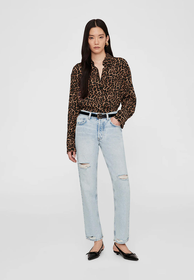 Bridget blouse | Black Brown Leopard