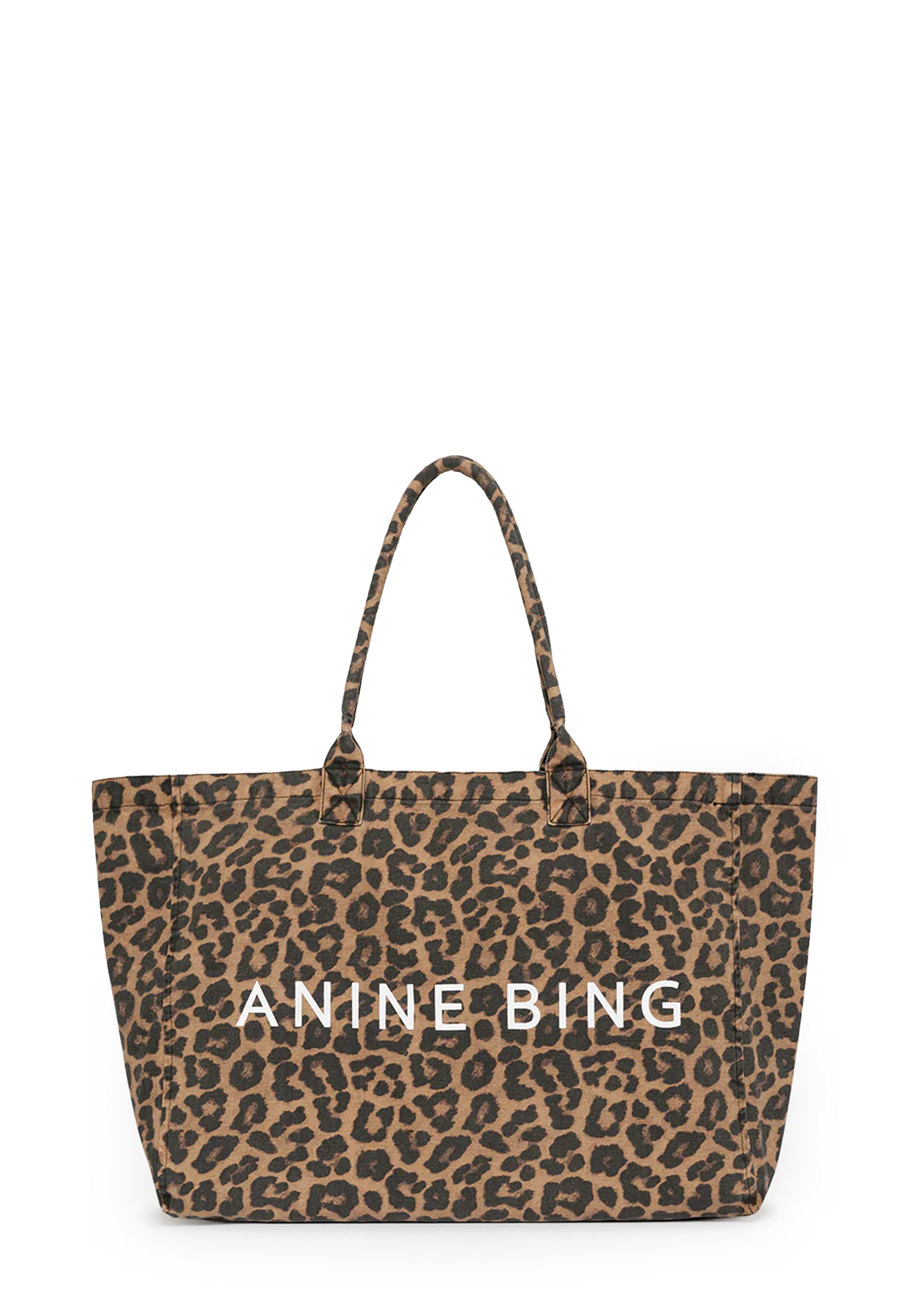 Canvas Tote | Black and Brown Leopard