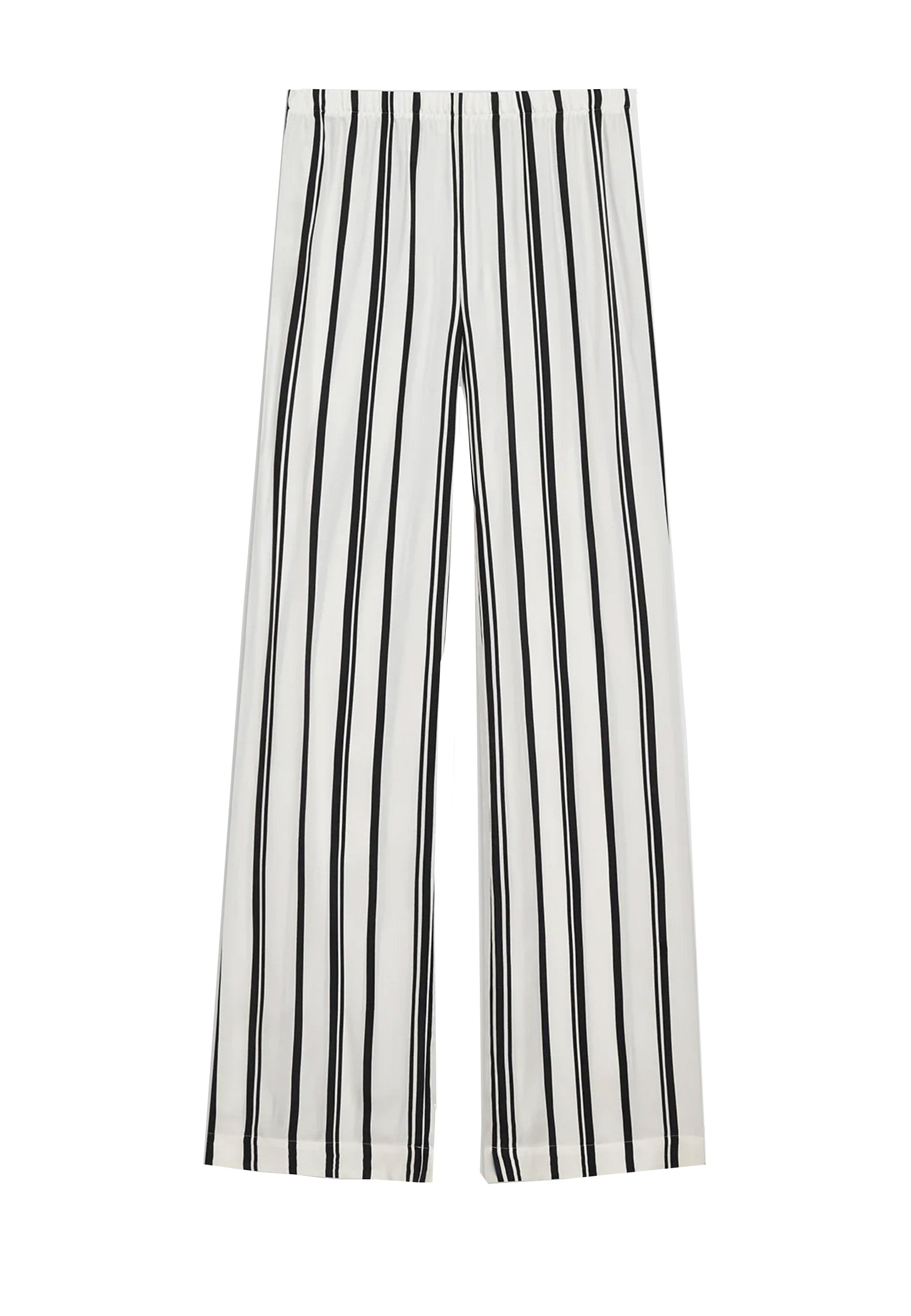 Elain Hose | Ivory and Black Monogram Stripe