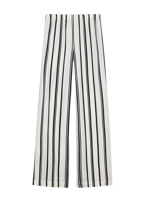 Elain Hose | Ivory and Black Monogram Stripe
