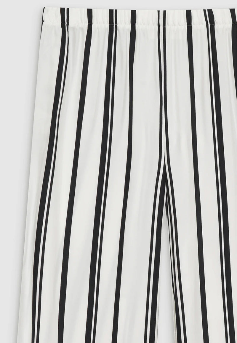 Elain Hose | Ivory and Black Monogram Stripe