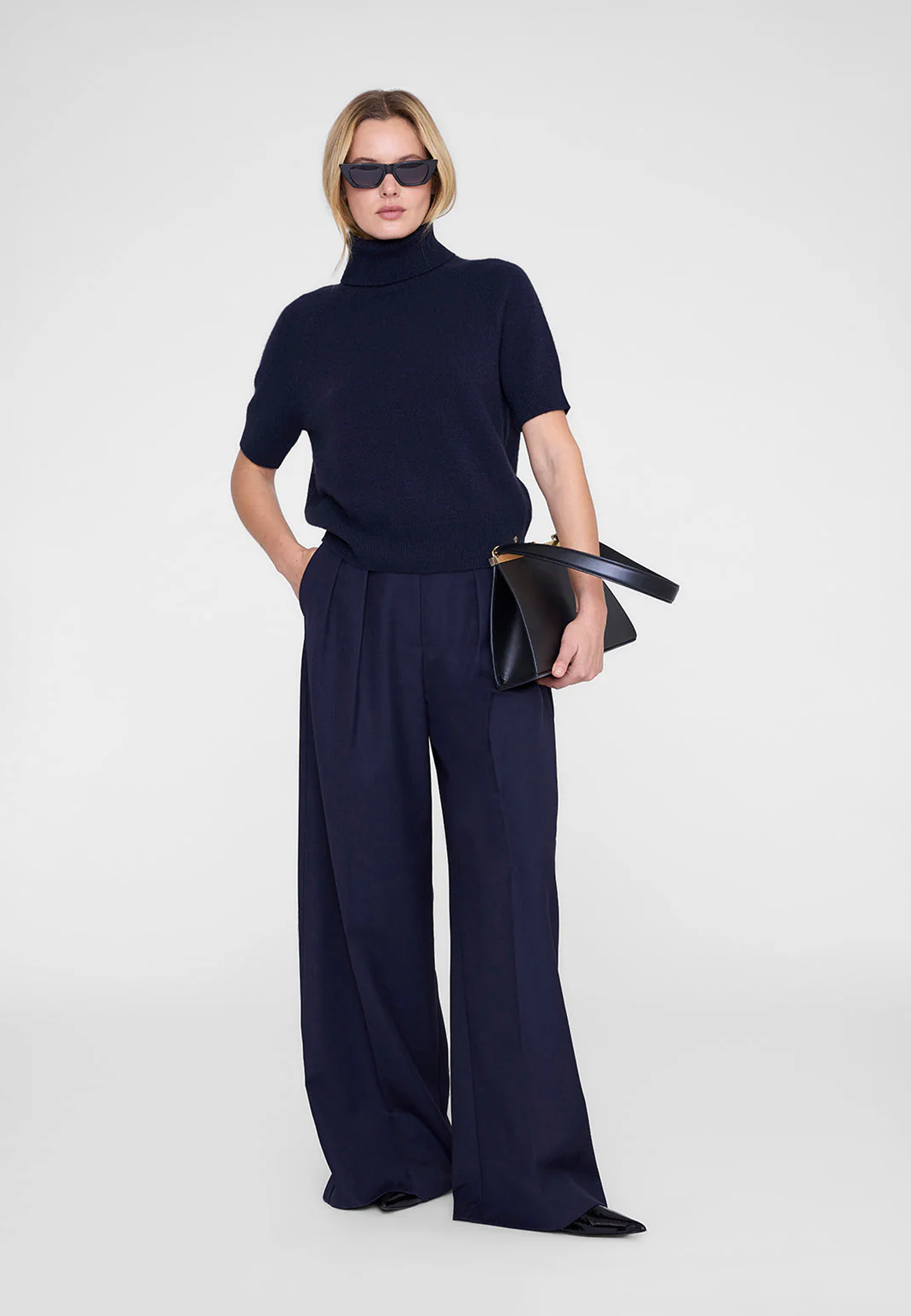 Jackson Kurzarm Rollkragen Pullover | Midnight Blue