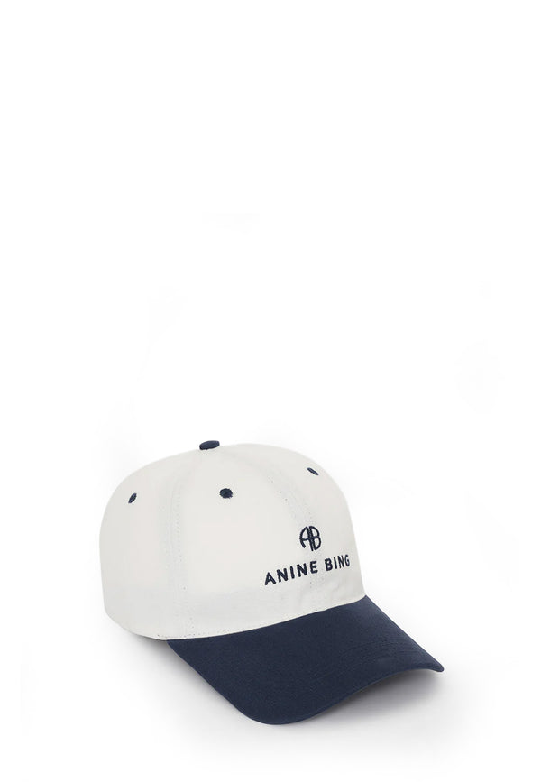 Jeremy Baseball Cap | Ivory and Navy