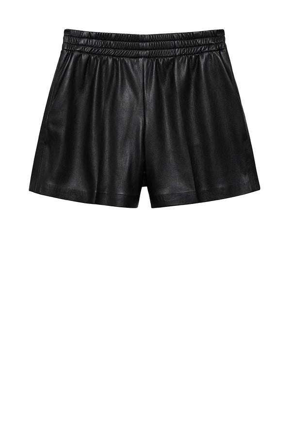 Kam Shorts | Black Vegan Leather