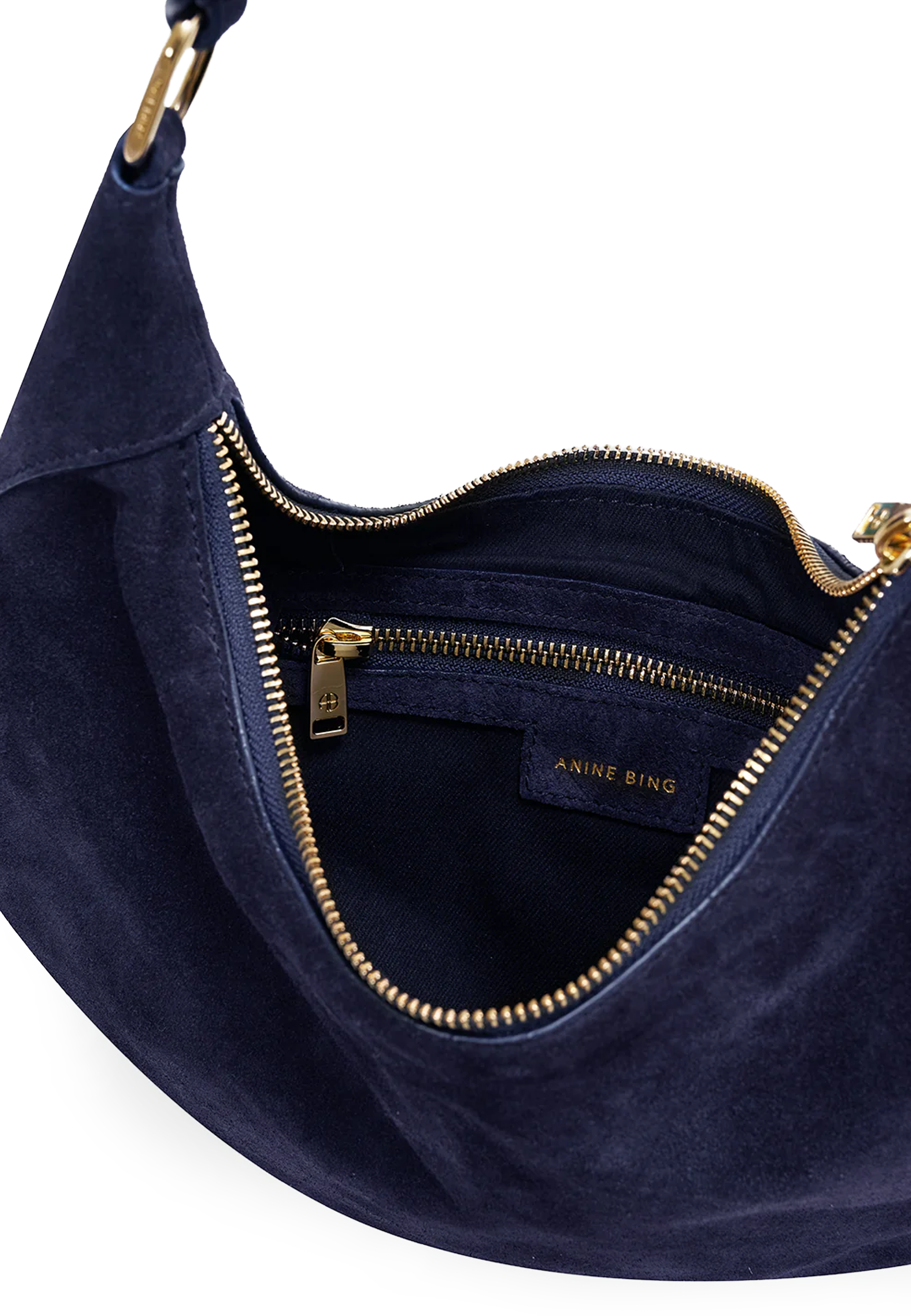 Kate Hobo Bag | Navy Suede