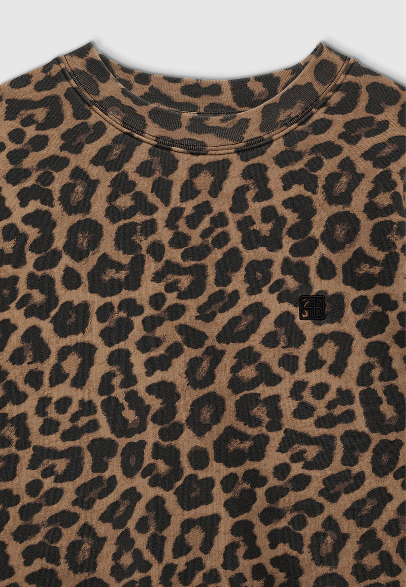 Miles Sweatshirt | Black Brown Leopard