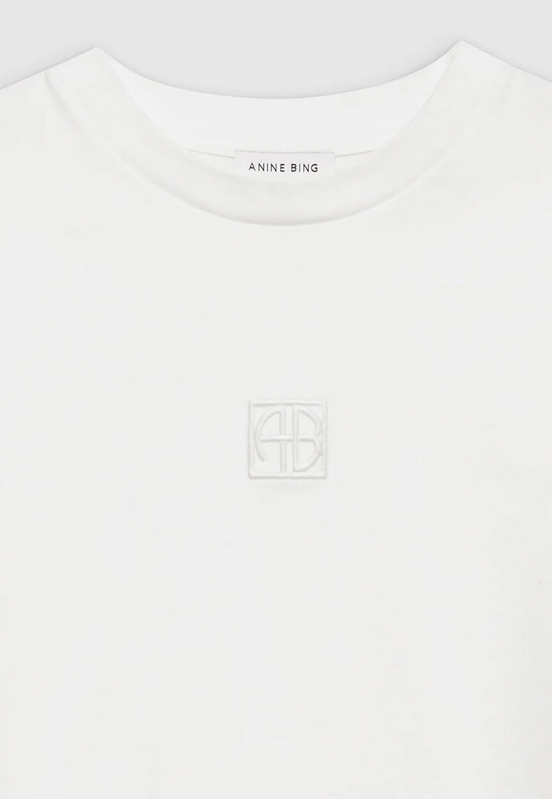 Myers Cropped T-Shirt | Ivory Framed Monogram