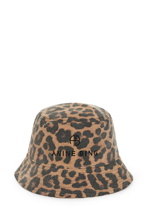 Nicks Bucket Hat | Black Brown Leopard