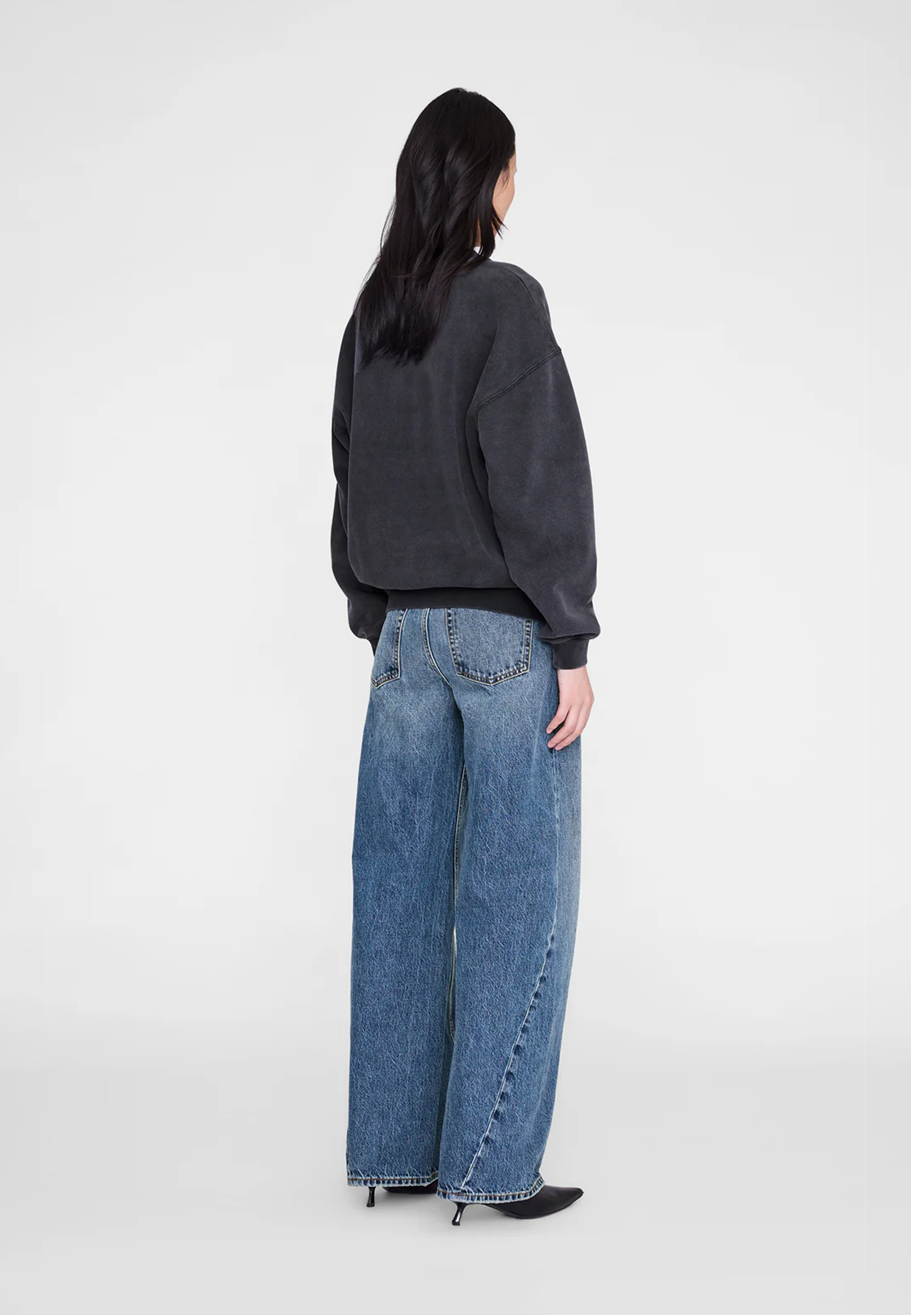 Spencer Sweatshirt | Leopard Washed Black