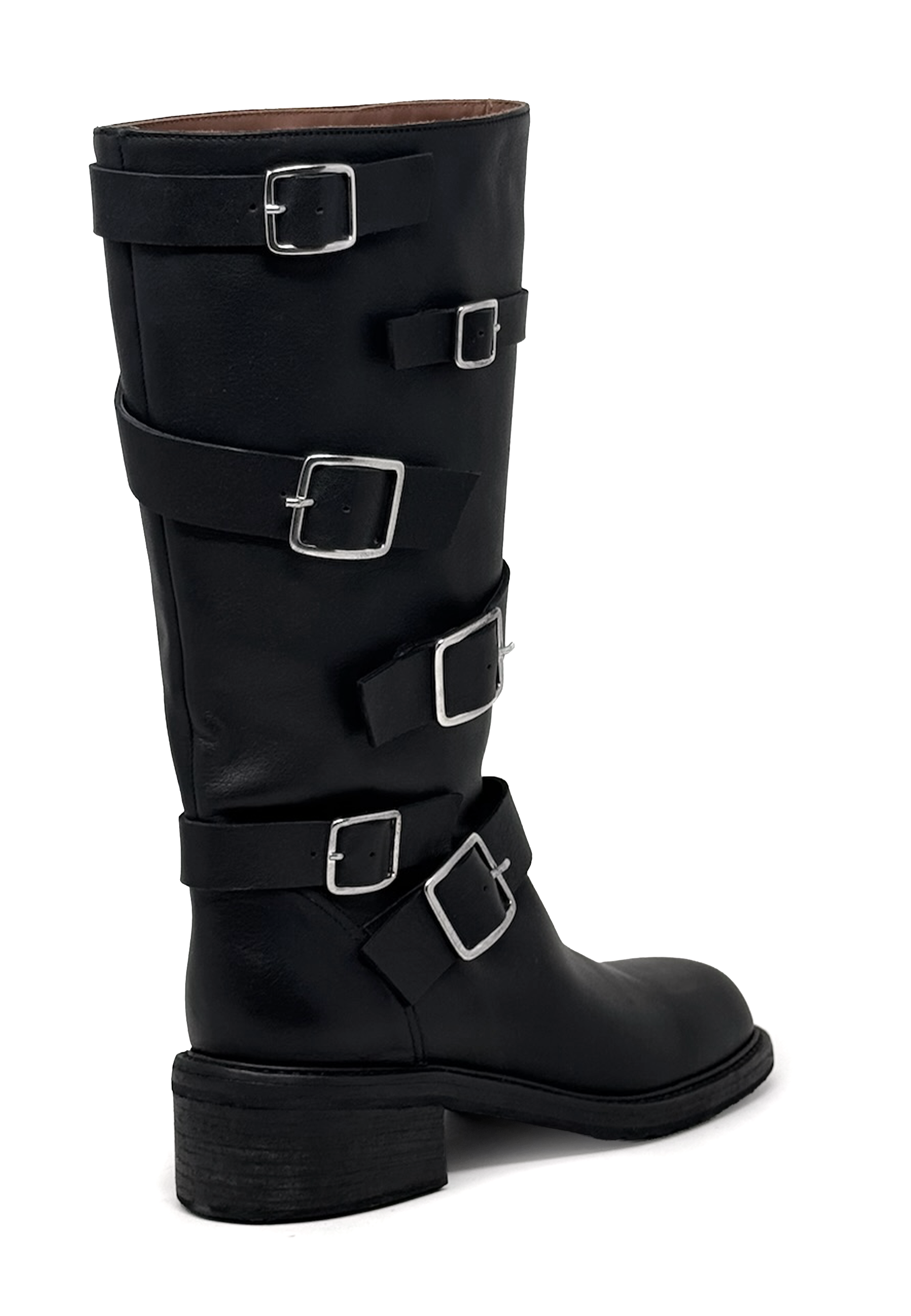 Homer Schnallen Langschaft Boot | Nero
