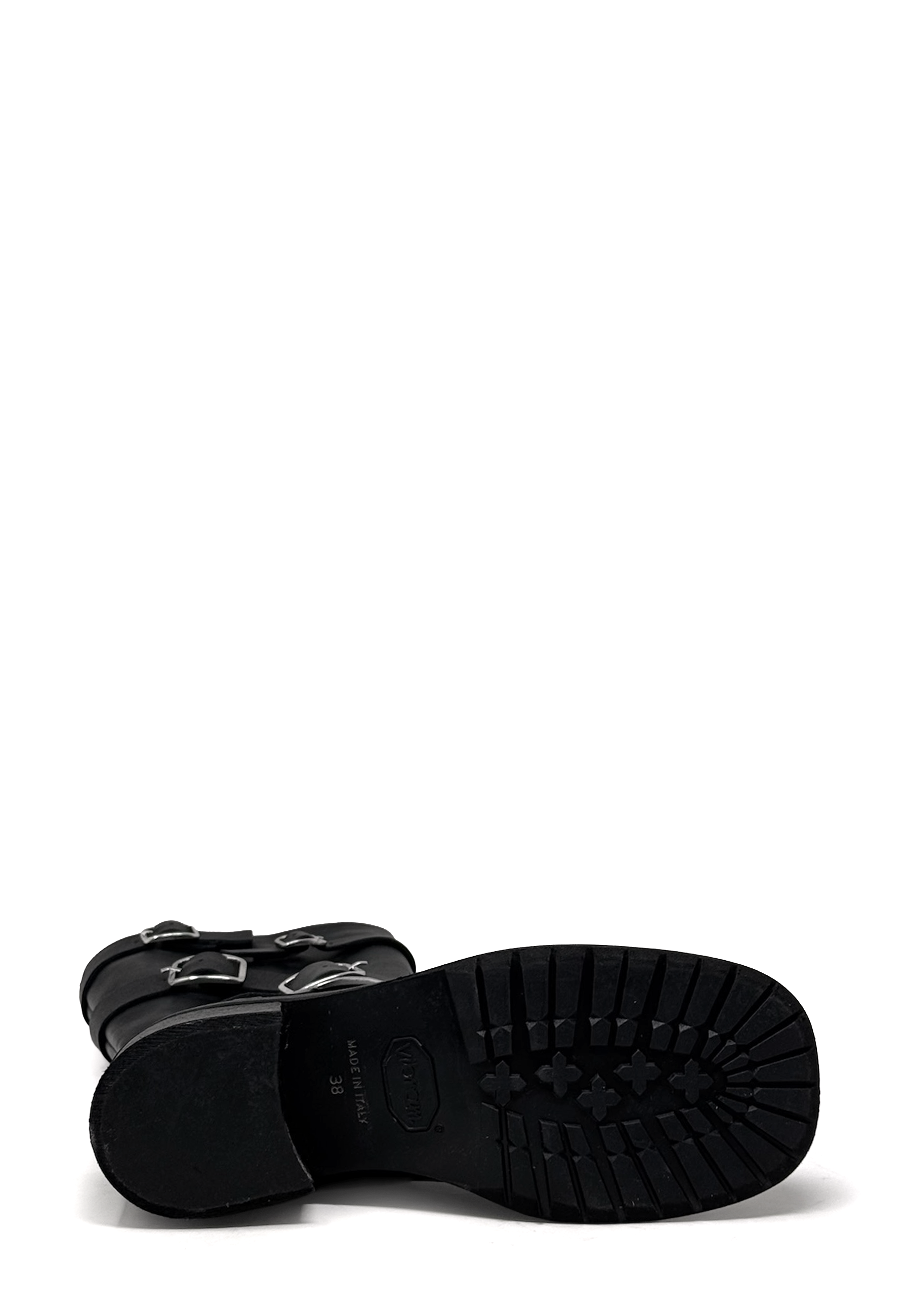 Homer Schnallen Langschaft Boot | Nero