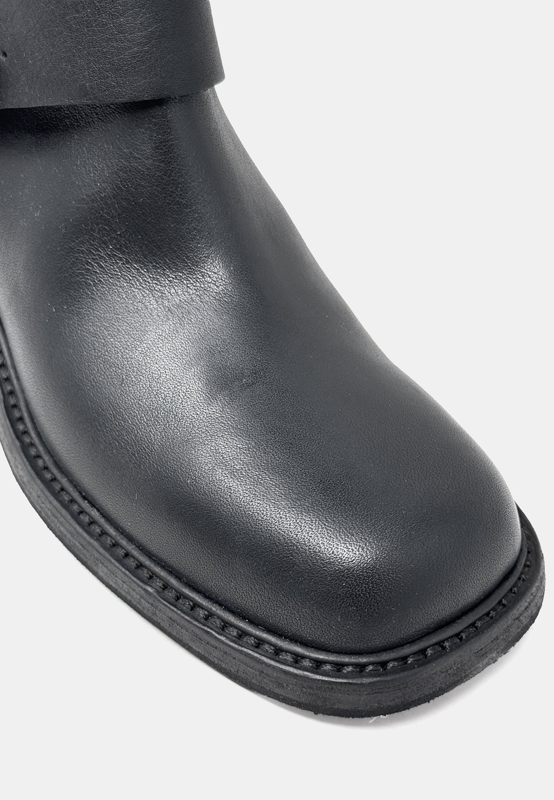 Homer Schnallen Langschaft Boot | Nero