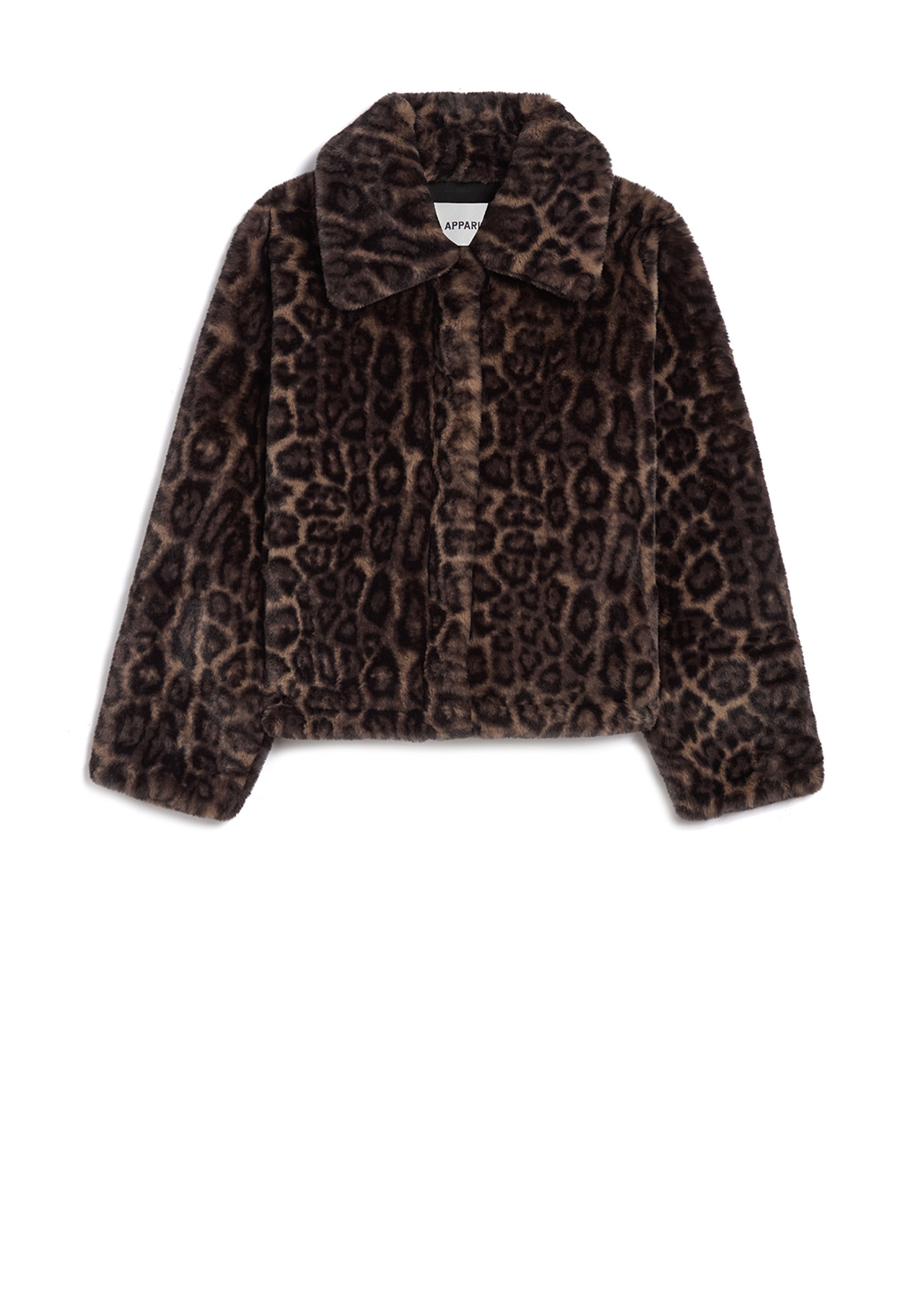 Elis Fake Fur Jacke | Dark Leopard