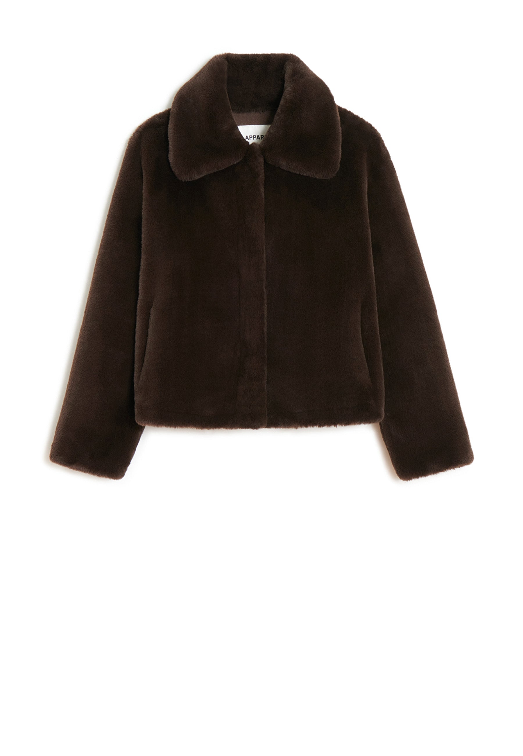 Elis Fake Fur Jacke | Espresso