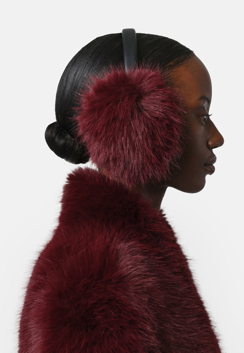 Esme Fake Fur Ohrschützer | Merlot Sable