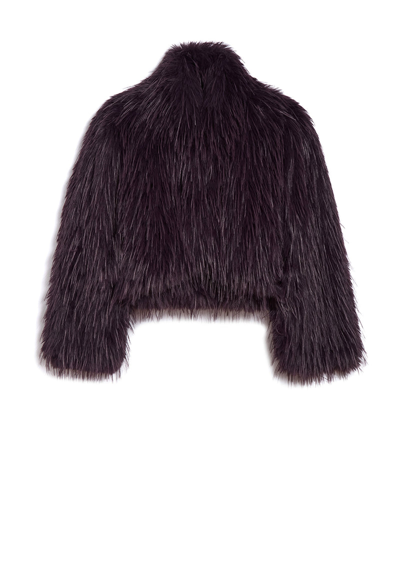 Ginette Fake Fur Jacke | Midnight