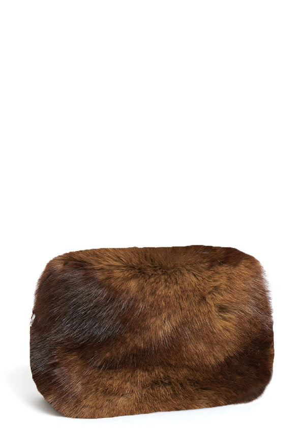 Jumbo Fake Fur Clutch | Mink