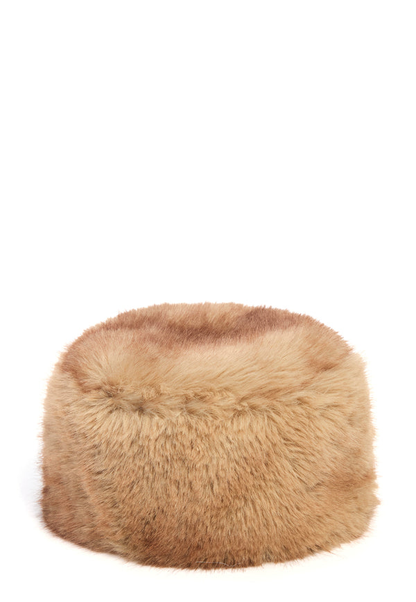 Margot Fake Fur Pillbox Hat | Blonde Mink