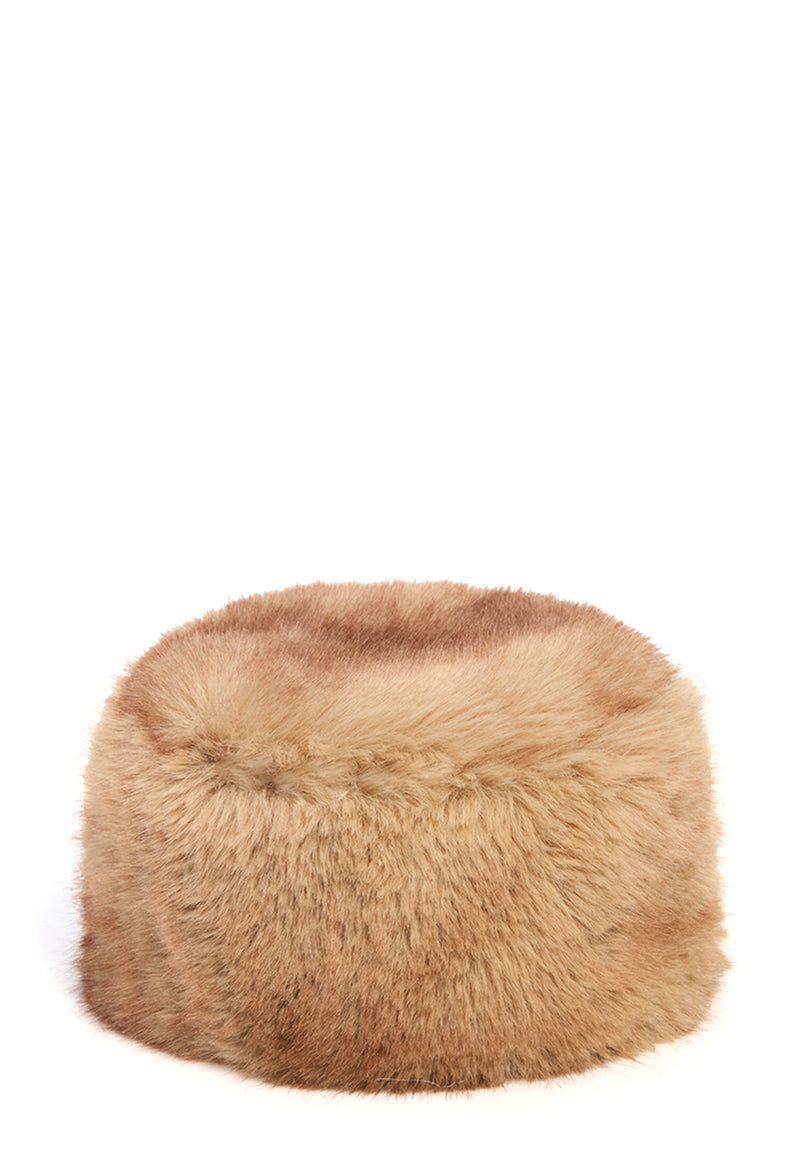 Margot Fake Fur Pillbox Hat | Blonde Mink