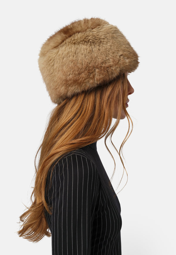 Margot Fake Fur Pillbox Hat | Blonde Mink