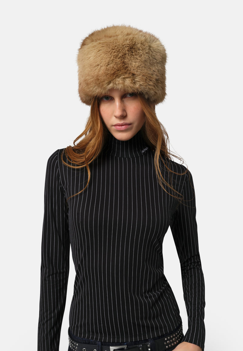 Margot Fake Fur Pillbox Hat | Blonde Mink