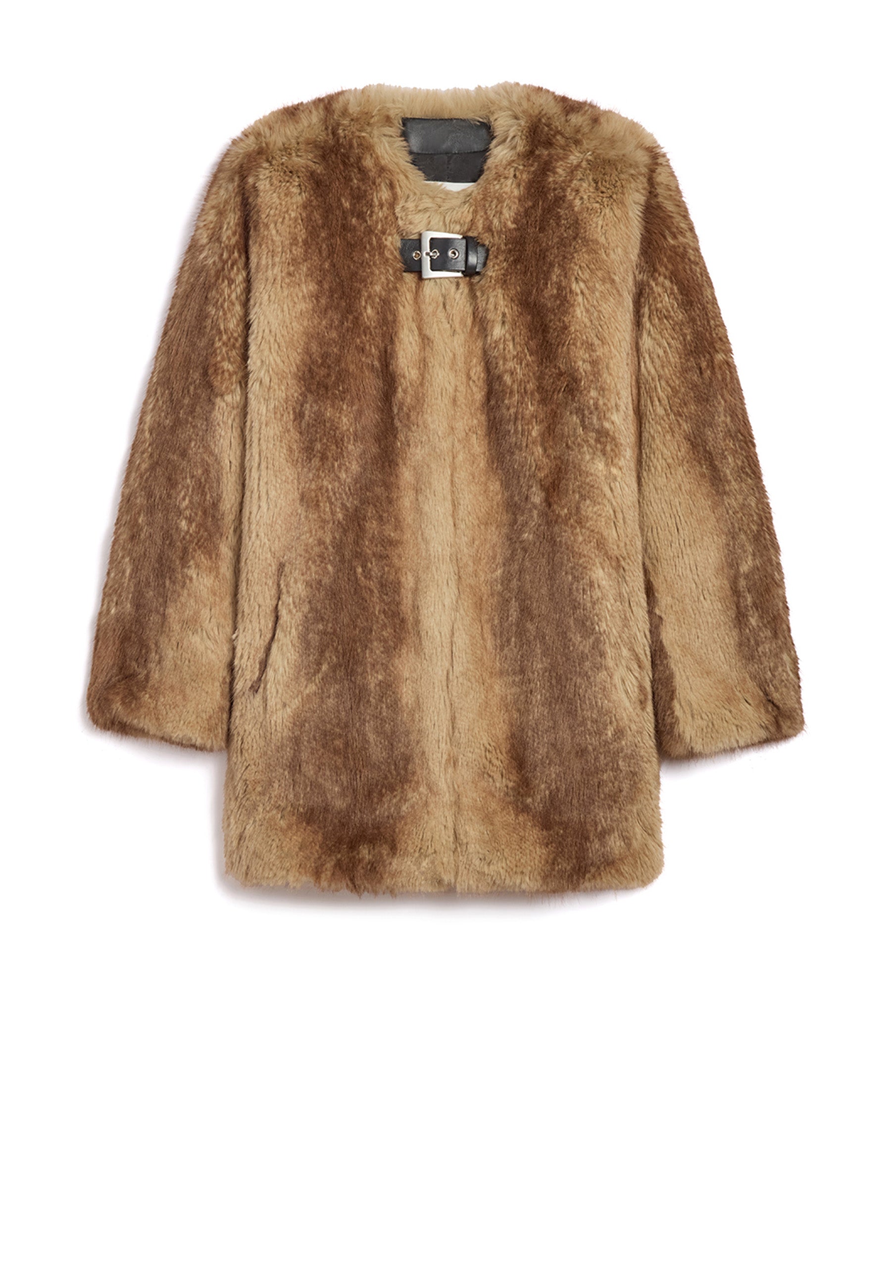 Petra Fake Fur Mantel | Blonde Mink