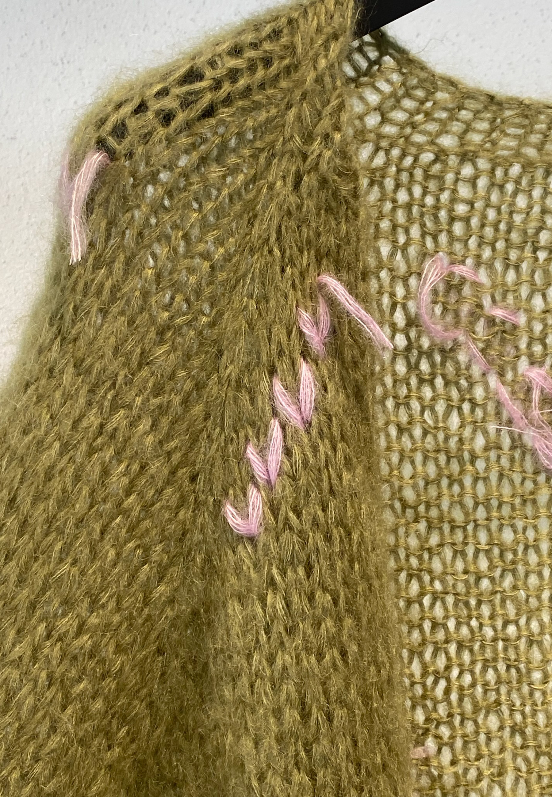 Paulette Mohair Seide Cardigan | Bronze Green